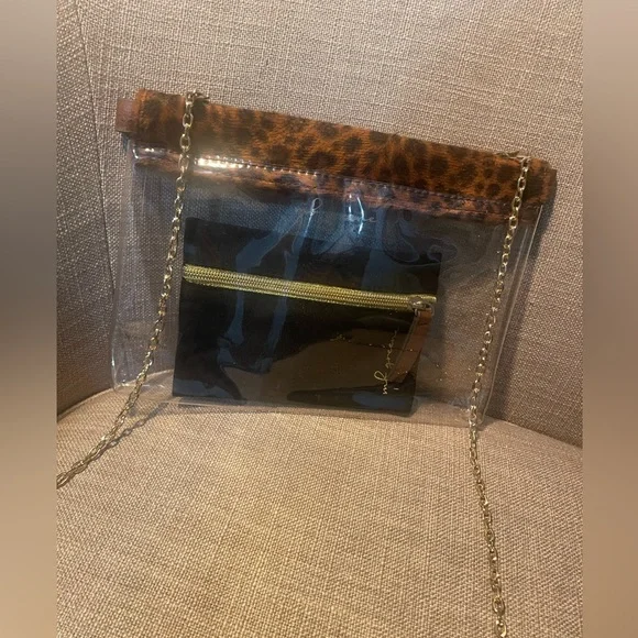 MB Greene HINGE PURSE LEOPARD TRIM WITH PRIVACY POUCH - Picture 2 of 6